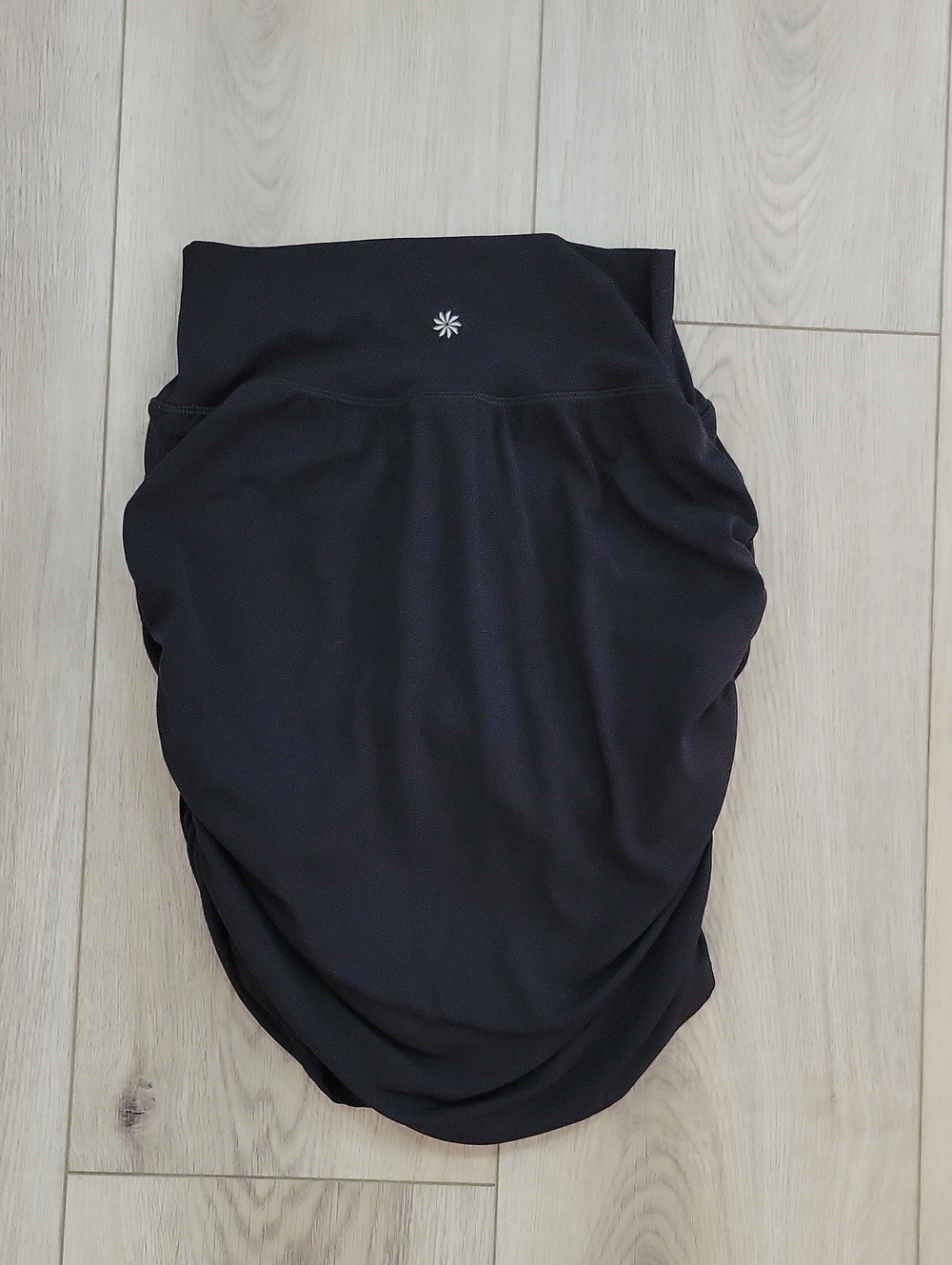 Athleta Black Active Skort with Subtle Logo